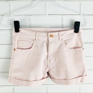 H&M Light Dusty Rose Cuffed Hem Shorts